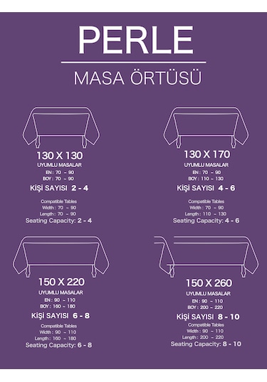 Daily Series Kadife Dokulu Menekşe Moru Masa Örtüsü Menekşe Moru