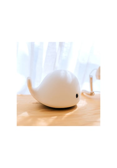 1.5w Usb Şarj Edilebilir Silikon Işık Karikatür Renkli Balina Pat Işığı Yunus Renk Değiştiren Renkli Ortam Gece Işığı 7 Aydınlatma Efekti