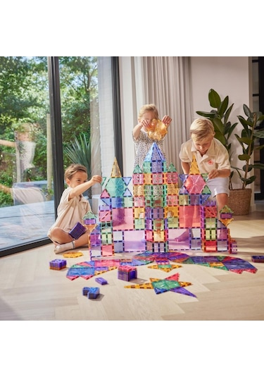 Cleverclixx Mega Creative Pack Manyetik Bloklar, Pastel 210 Parça