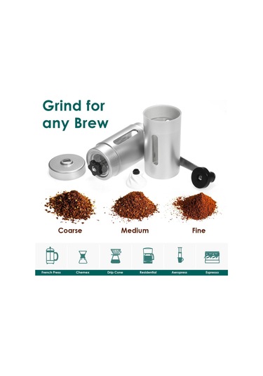 Wezone Elle Döndürülür Fincan Kahve Değirmeni, Farklı Eşik Ayarları İnce-orta-kalın İle Elle Zeytinyağı, Biber, Baklagiller Değirmen Diğer