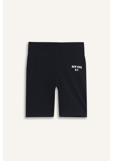 Defacto Kız Çocuk Baskılı Biker Tayt B0843a825hsbk81 SiYAH