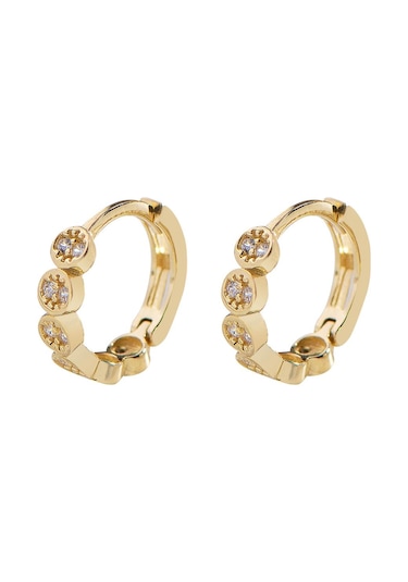 Goldkupe 14 Ayar Altın Modern Halka Küpe 1,20 Gr-3032