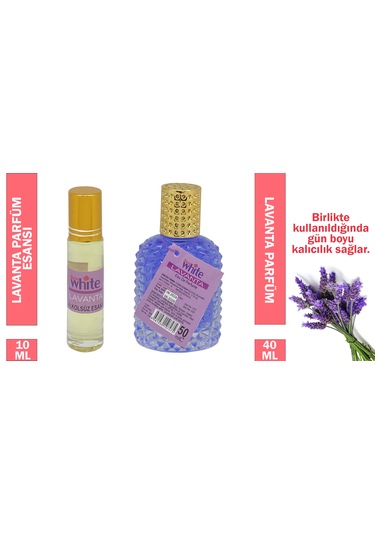Rose White 10 Ml. Lavanta Parfüm Esansı - 40 Ml. Lavanta Parfüm Lavanta