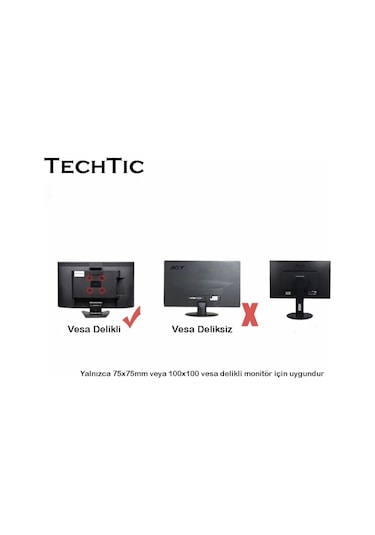 Techtic Tek Kol TV Standlı Hareketli LED Monitör Tutucu