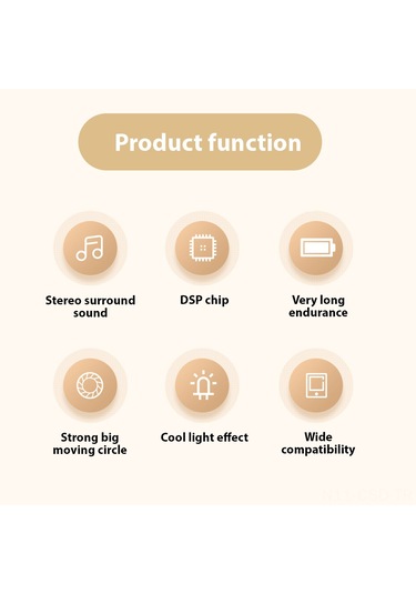 Samdoo K30 Beyaz Bluetooth 5.0 Hoparlör, Dış Mekan Taşınabilir, 8w Güç, İki Mikrofon İle Karaoke, Renkli Işık Efekti