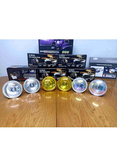 Universal H3 Sis Farı 90mm 2 Adet Beyaz