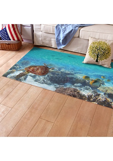 Yaleker Pvc Zemin Sticker 60x120 Cm - Kolay Yapıştır & Çıkar, Geleneksel Desenler, Ev Dekorasyonu Yenileme, 1 Adet Diğer