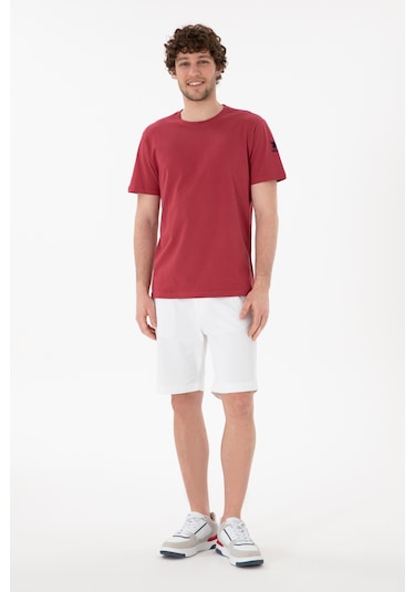 U.S. Polo Assn. Erkek Regular Fit Bisiklet Yaka Vişne Basic Tişört 50305985-VR223 U.S. Polo Assn. Erkek Regular Fit Bisiklet Yaka Vişne Basic Tişört 50305985-VR223