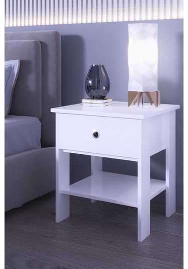 Saray Komidin Şık Yatak Odası Komidin Gri