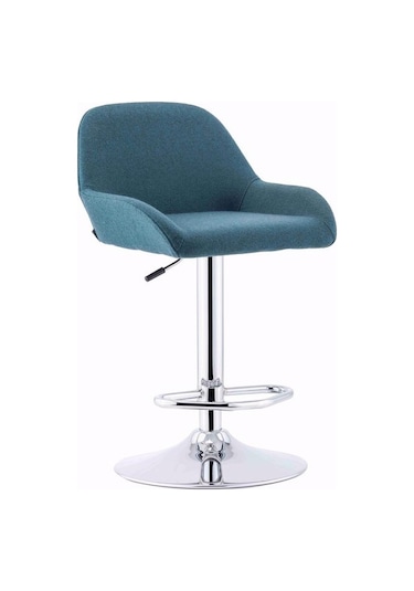 Aramis Gri Deri Bar Sandalye Gri