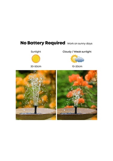 13cm Güneşçi Su Çeşmesi Havuzu Açık Kuş Banyosu Güneş Enerjili Çeşme Yüzen Su, Boyut:13 Cm