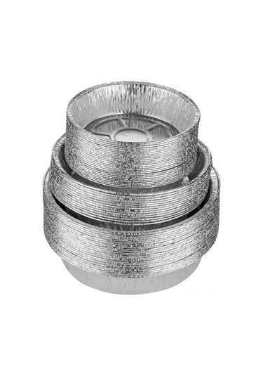 Yuntech01 Evde Fırında Ve Izgarada Kullanan Yemek Pişirme Alüminyum Folyo Tabak, Yağ Geçirmez, Yapışmaz, Tek Kullandım At, 6 İnç Derin, 50 Adet Diğer