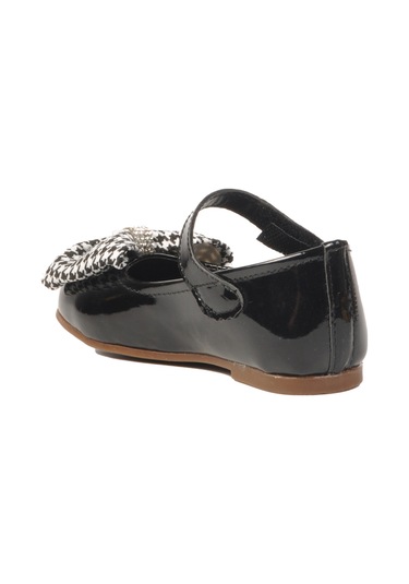 Aspor Siyah Rugan Kurdeleli Hafif Kız Çocuk Babet Çok Renkli