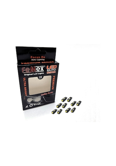 FEMEX PREMİUM 10'LU T5 LED 3030 CHİPSET 3SMD MİNİ MAVİ LED Ampul