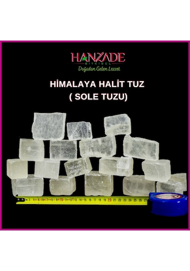 Hanzade Bitkisel Halit Tuz Sole Tuzu Şeffaf Berrak 500 G