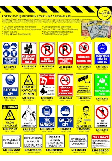 Lorex Garaj Kapısı Park Etmeyiniz Pvc Uyarı Ikaz Levhası