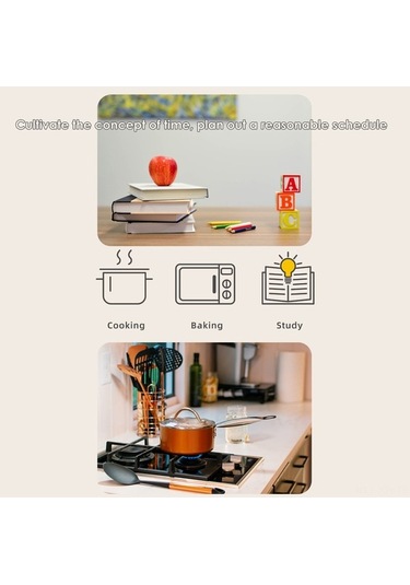 Fortunelane Beyaz Ördek Mutfak Zamanlayıcı - Pil Gerektirmeyen Hatırlatıcı