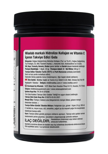 Wiselab Beauty Collagen Powder Tip123 Vitamin C 300gr