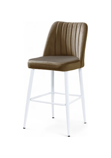 Ada Sandalye - Babyface Kapuçino - Metal Beyaz Ayak Kahverengi