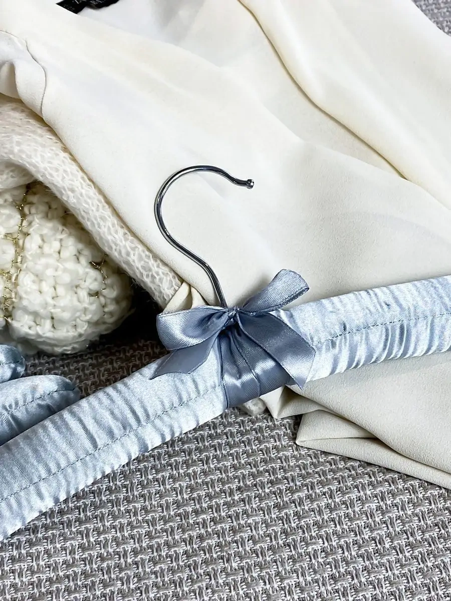 Homy Mood Yumuşak Saten Kumaş Kıyafet Askıları 5'li Set 39740536 Gri