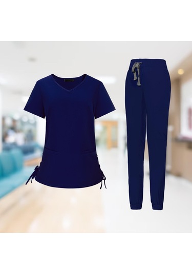 Suntek Magideal Kadın Kese Setleri Hemşire İş Elbisesi Lacivert