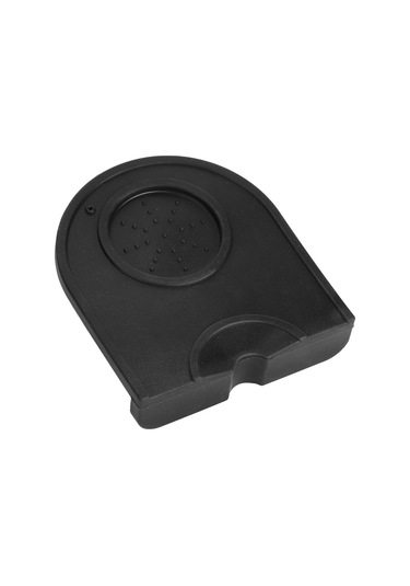 Kosona Kahve Tozunu Basmak İçin Silikon Mat - Kaymazsız Köşe Deseni - Siyah Küçük Boy 12.5x14cm Siyah