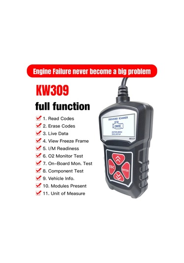 Konnweı Kw309 Evrensel Araba Tarayıcı Profesyonel Otomotiv K15033b