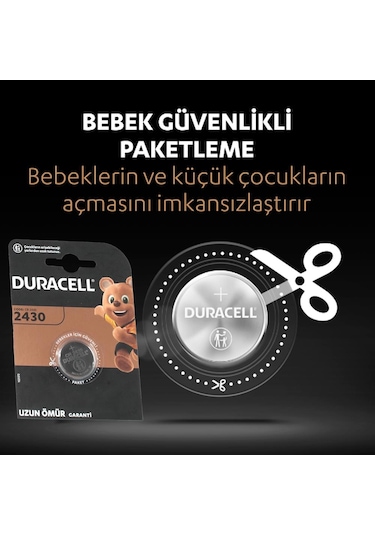 Duracell CR2430 Lityum Düğme Pil 3V Tekli