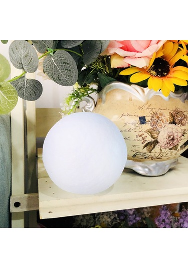 Konesam Bz1560 Silikon Ay Şekilli Beyaz Gece Lambası - Çocuk Odası Dekoru, Hediye Seçeneği, Yumuşak Işık, Kolay Kullanım Beyaz