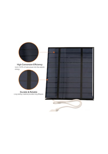 Youtek Güneş Enerjili Şarj Cihazı: 2.5w 5v 500ma İle Telefon Ve Aaa/aa Pil Şarjı