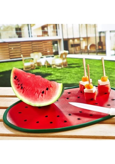 Karpuz Figürlü Kaydırmaz Kesme Tahtası Doğrama Panosu Renkli