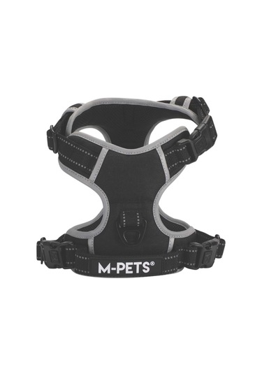 M-pets Hıkıng Reflektörlü Soft Sırt Tasması Black M