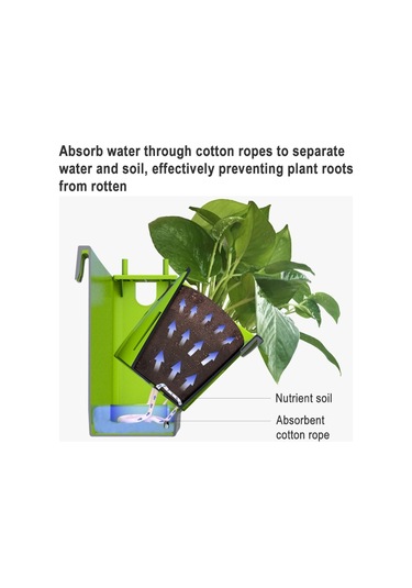 Sones İç Dekorasyon Bitki Duvar Saksı Oturma Odası Balkon Dikey Yeşil Dikim Kutusu Stereo Kombinasyon Duvar Askılı Saksı, Boyut: 24x14x57 Cm Beyaz