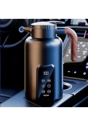 Springsun Elektrikli Paslanmaz Çelik İç Astarlı Araba Su Isıtıcısı Yalıtımlı Kupa