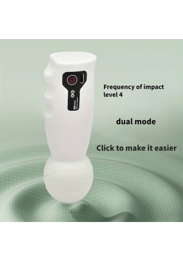 Elmpaly Beyaz Taşınabilir Mini Elektrikli Masaj Aleti, Usb Şarjlı, 4 Hız Ayarlı Beyaz