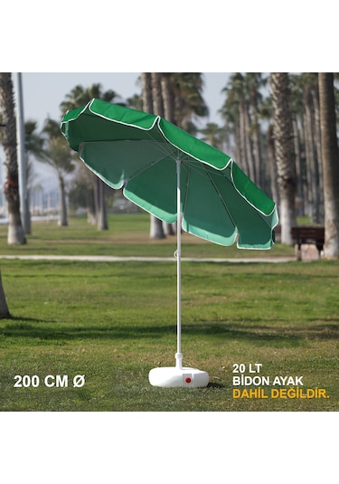 Yeşil Plaj Şemsiyesi 200 Cm Ø