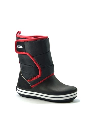 Scors Siyah-Kırmızı Erkek Çocuk Yağmur Kar Bot Kırmızı