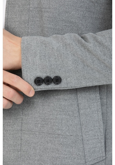 Erkek Açık Gri Dar Kesim Uzun Kaşe Gömlek Yaka Palto & Kaban Açık Gri Erkek Açık Gri Dar Kesim Uzun Kaşe Gömlek Yaka Palto & Kaban Açık Gri