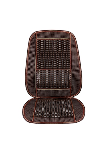 İmitasyon Ahşap Boncuk Yaz Araba Serin Koltuk Minderi Kahve