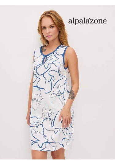 Alpalazone Pamuklu Geceleri Gömlek 44614085 Mavi