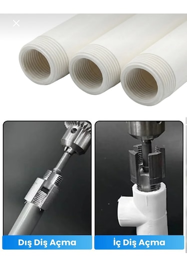 Senbang Pprc Pvc Boru Dış Diş Açma Seti 3 Lü 1/2 3/4 1 Parmak