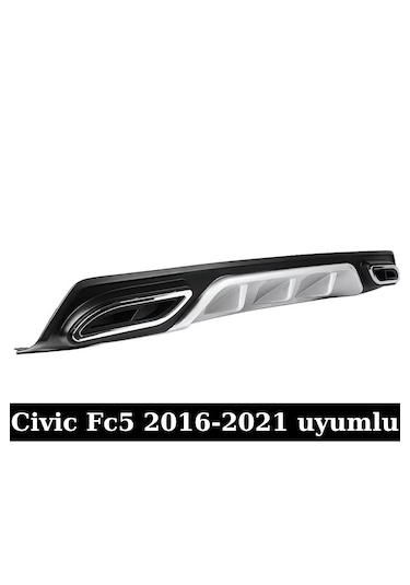 Civic Fc5 Difüzör Fc5 Amg Difizör Kare Egzoz Görünüm 2016-2021
