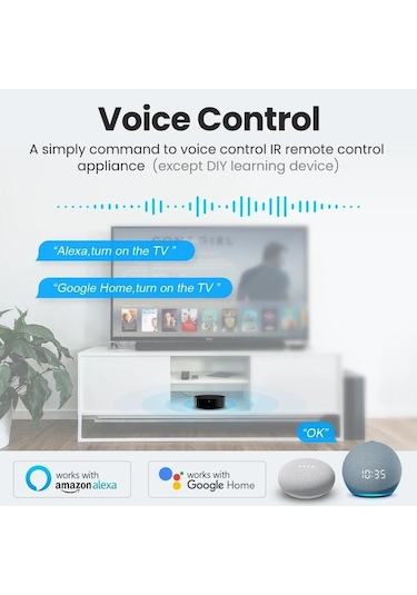 TUYA DESTEKLİ AKILLI WİFİ IR KUMANDA BÜTÜN IR CİHAZLARI KONTROL E
