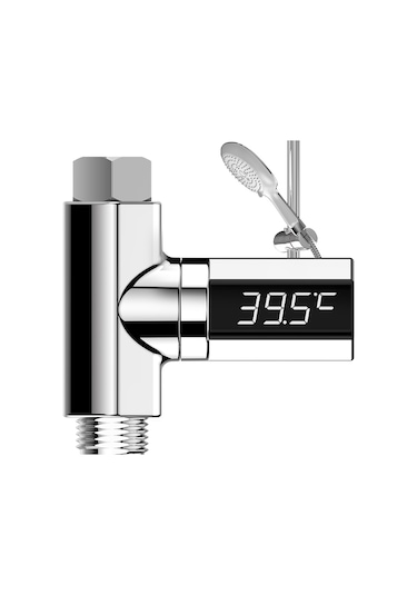 Singree Su Sicaklığı Monitörü Led Ekranlı, Akıllı Şişe Termometresi, Pili Gerektirmeyen, Gümüş Renk, 5-85 C Aralığı