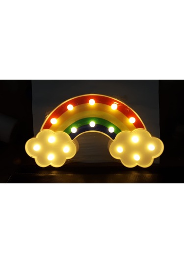 Kenpazar Led Işıklı Gökkuşağı Gece Lambası Dekoratif Aydınlatma Çok Renkli