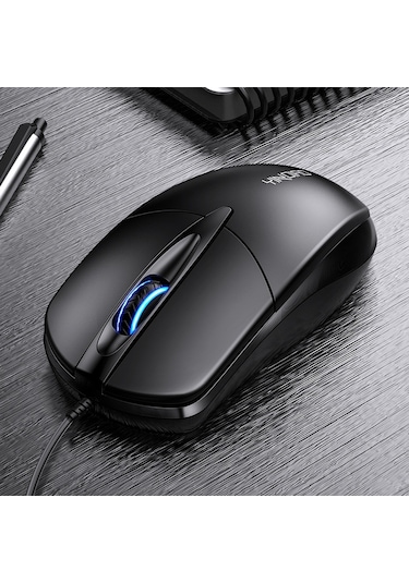 Yındıao G2 1000dpı 3 Tuşlu Rgb Işık Kablolu İş Faresi Siyah Diğer
