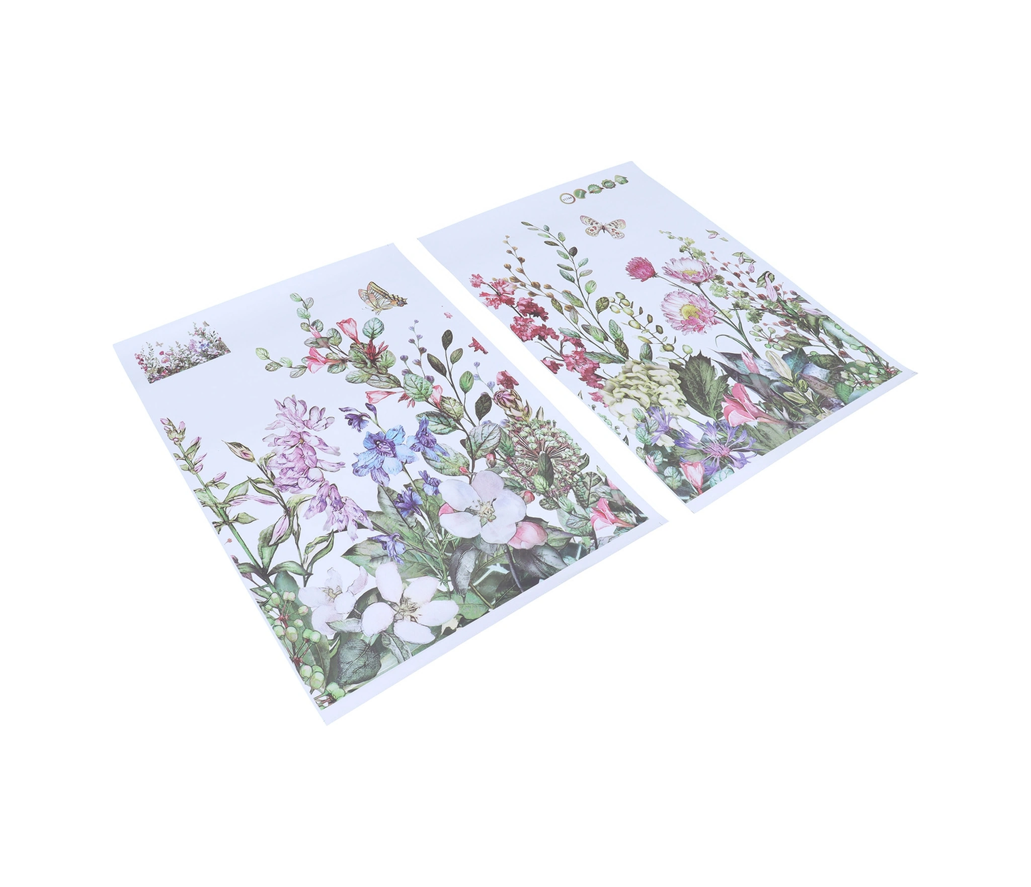 Geeroyoo Bitkisel Desenli Otomatik Yapışkan Duvar Sticker, Canlı Renkler, Pvc Malzeme, Ev Dekorasyonu İçin, Kolay Kurulum, 50x35cm Boyutunda, Paket İçerisinde 2 Adet Ve Sarıçık Çubuğu Dahildir Diğer