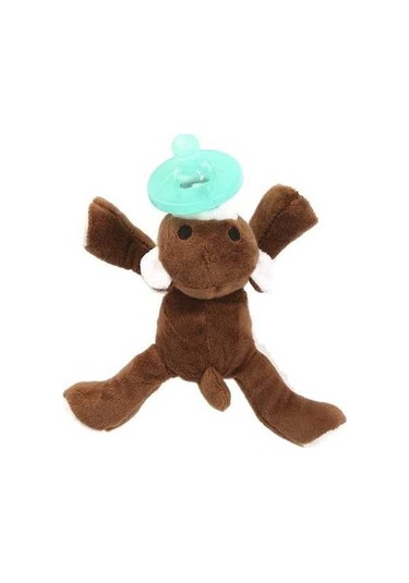 Flybuy Yenidoğan Tutucu Soothie, Şeffaf Silikon Peluş Hayvan Emzik, Bebek Ayrılabilir Klip, Bosphorusboutique Şeffaf