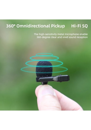 Djı Pocket 3 / Action 4/3/2 Sunnylife Mc490 Yaka Mikrofon Hareket Kamera Kayıt Buğday İçin