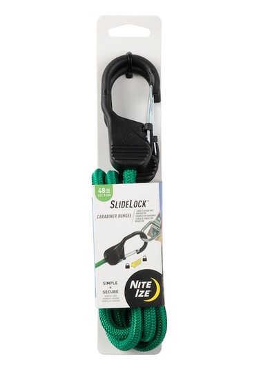 NITE IZE Slidelock Kilitli Karabina Bungee Gergi Lastiği(121.9cm) Yeşil